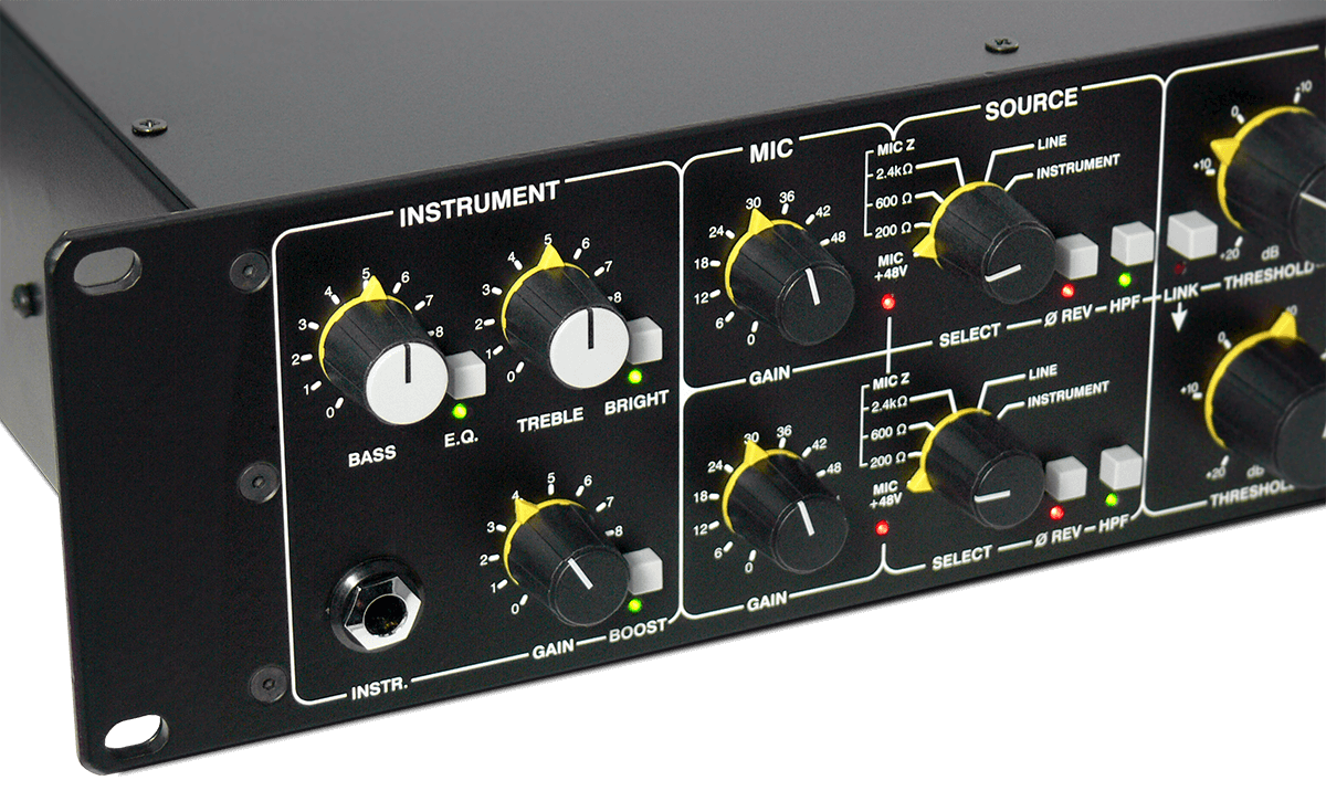 A view of the 1970 instrument, mic and source controls