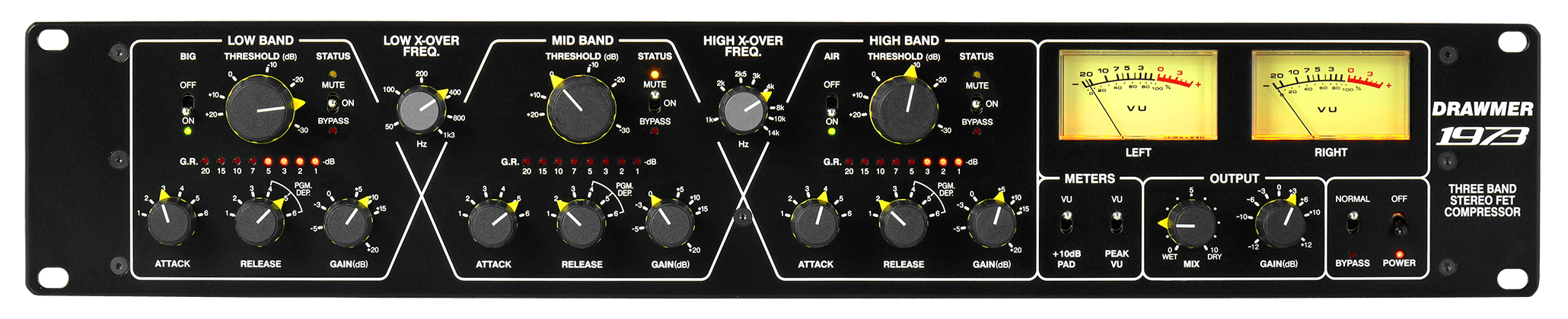 The 1973 front panel across the width of the page
