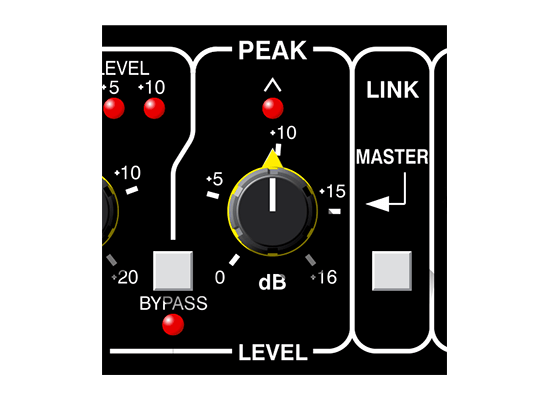 Close up of the DL441 paek limiter contols