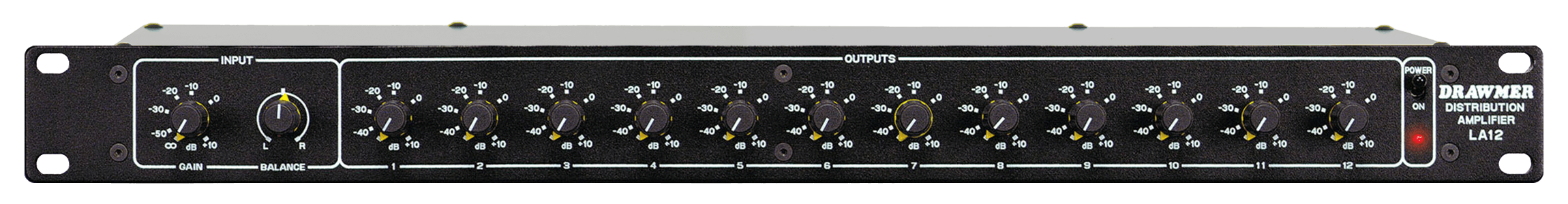 LA12 front panel