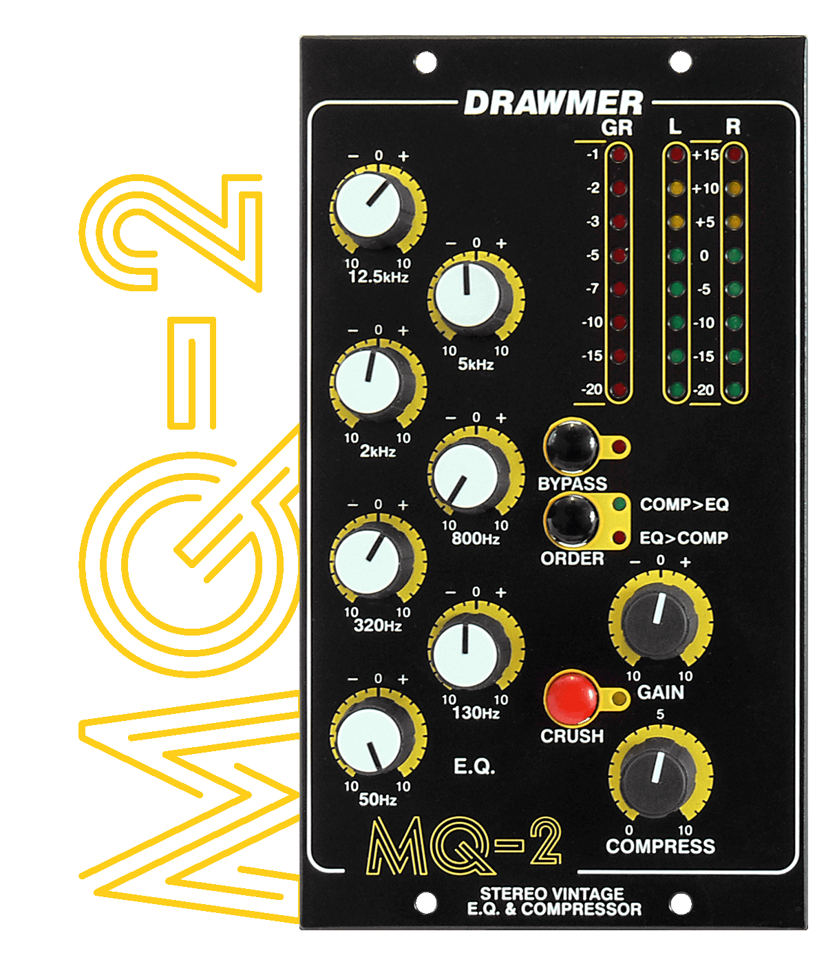 The MQ-2 front panel with the Logo down the side in yellow
